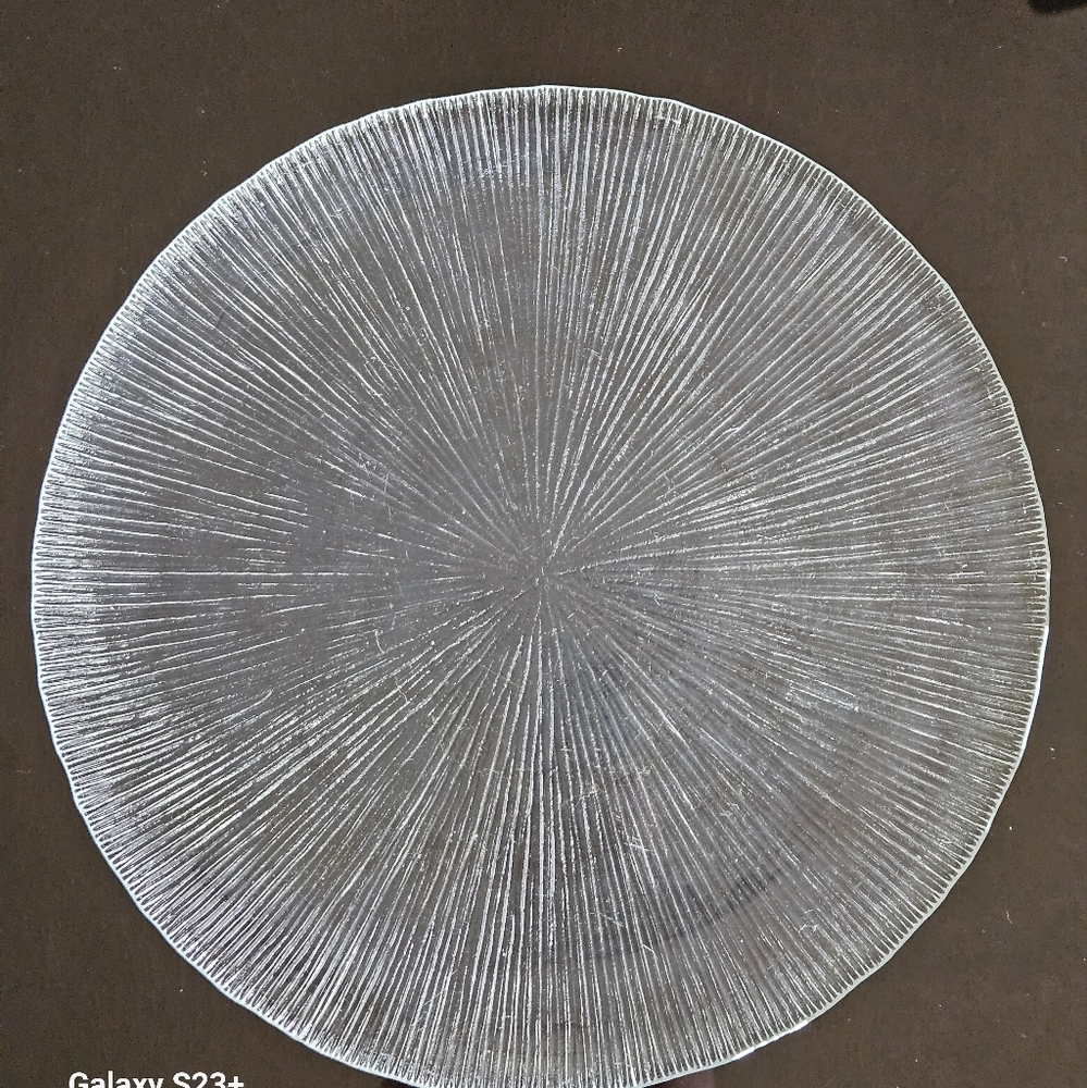 Sasaki Rain Glass Clear Dinner Plate